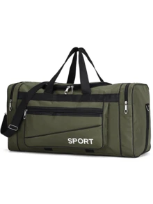 新款大容量健身包，多个口袋，大容量手提旅行包，可折叠行李包，方便旅行收纳，耐用材质，适合日常旅行、户外瑜伽和健身房训练，精致大容量健身包 - 彩色 - 查看 9