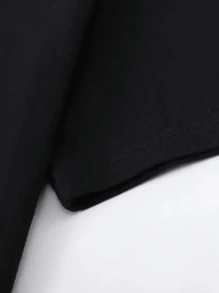 Women'S Halloween Graphic Tee - Soft ,Durable Round Neck Casual Top For Spring, Summer, And Fall - Machine Washable - Black - View 3