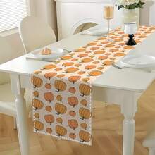 1/20 buc. Șervețel de masă de toamnă, stil simplu de zi cu zi, șervețel de masă cu model de dovleac, potrivit pentru restaurante, bucătării, petreceri de sărbători, potrivire perfectă pentru decorarea casei, șervețel de masă dreptunghiular, stil nou de toamnă