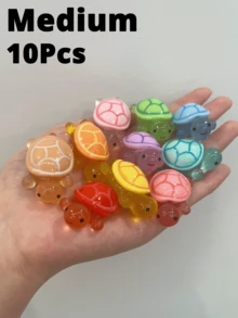 Miniature Realistic Sea Animal Turtle Model, Random Styles And Colors, Glow In Dark, Colorful Turtle Decoration, Teenagers' Gift Or Incentive, Fish Species Birthday Gifts Graduation