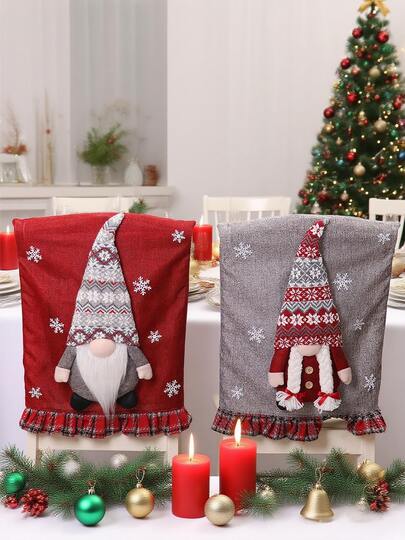 Fundas para sillas de Navidad, diseños festivos de Papá Noel, muñeco de nieve y reno de peluche relleno, tela de alta calidad, incluye fundas para sillas de comedor con cubiertas para el asiento y el respaldo, fácil de instalar y lavable, para decoración navideña del hogar, banquetes navideños en el comedor, fiestas de Año Nuevo, decoraciones de cocina, reuniones de Acción de Gracias, ideas de regalo y creación de ambiente festivo en salas de estar o lugares de eventos, decoraciones navideñas, decoración de invierno