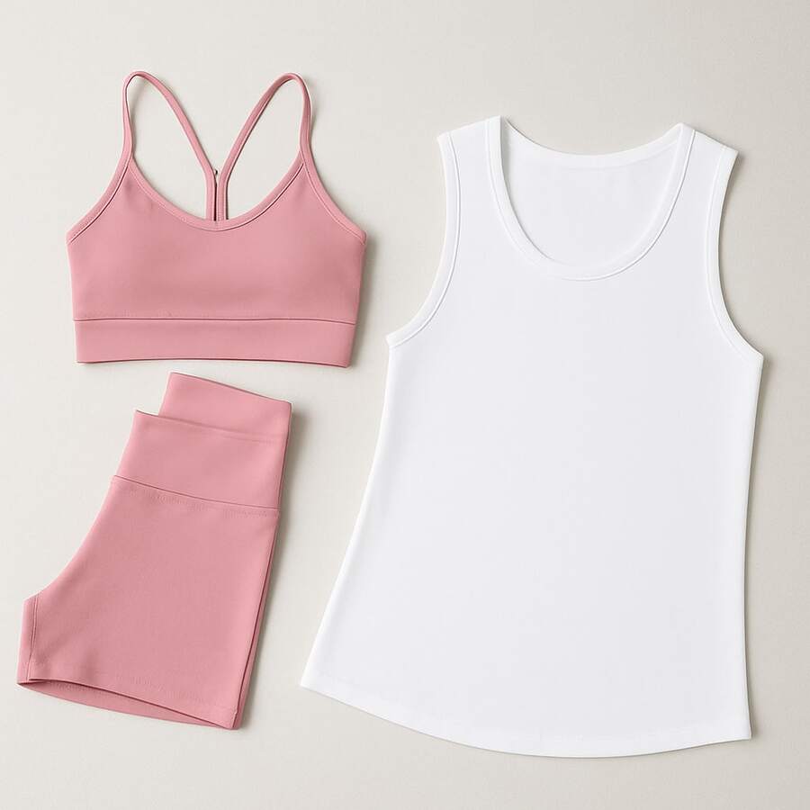 3-Piece Kit, Top + Shorts + Dryfit Tank Top, Workout, Gym, Fitness, Tank Top, ONE SIZE - 所有帆船賽都是獨一無二的 - 查看 1