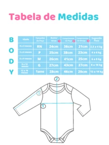 Kit 3Peças Body Manga Longa Bebê Menino e Meninas cores Sólidas Canelado Primavera Toque Leve - Multicolorido - Visão 11