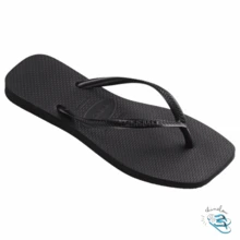 Havaianas Slim Square Flip-Flop Sandal, Modern Square Toe, Original Women's - 黑色 - 查看 3
