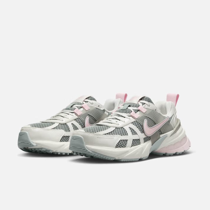 Zapatillas deportivas para mujer Nike V2K RUN, nuevos zapatos de running retro, zapatos deportivos casuales duraderos, HQ4046-001 - Gris rosado - Ver 1