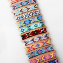 12pcs Unisex Polyester Fabric Handmade Woven Friendship Bracelet Set Ideal For Everyday Wear & Gift Giving