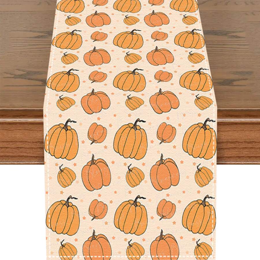 1/20 buc. Șervețel de masă de toamnă, stil simplu de zi cu zi, șervețel de masă cu model de dovleac, potrivit pentru restaurante, bucătării, petreceri de sărbători, potrivire perfectă pentru decorarea casei, șervețel de masă dreptunghiular, stil nou de toamnă