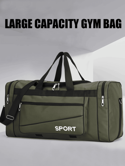 New Large-Capacity Fitness Bag, Multiple Pockets, Large-Capacity Hand-Held Travel Bag, Foldable Luggage Bag, Convenient Travel Storage, Durable Material, Suitable For Daily Travel, Outdoor Yoga And Gym Training, Exquisite Large-Capacity Fitness Bag