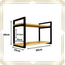 Prateleira Suspensa Nicho Industrial 60cm Suporte Microondas