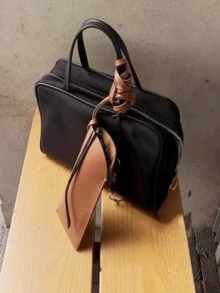 1pc Classic Solid Color PU Leather Convenient Casual Daily Sunglasses/Eyeglasses Storage Case