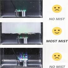 Alizzy 12 LED Ultrasonic Mist Maker With Super Upgraded Splash Guard, Indoor Fountain Water Feature Halloween Cauldron Mini Fog Machine, Air Humidifier Portable Reptile Fogger