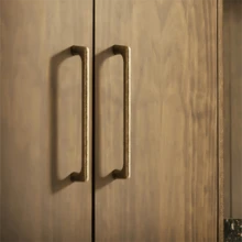 1 pieza/5 piezas Manijas de puerta de muebles de aleación de cobre marrón vintage, perillas de cajón de níquel antiguo, tiradores de armario, herrajes de puerta de muebles de orificio único, distancia entre centros de 96 mm, 128 mm, 160 mm, 192 mm, 320 mm - Multicolor - Ver 4