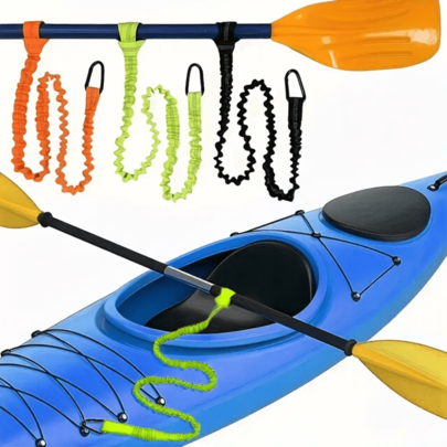 Correa retráctil de alta visibilidad con gancho de | Accesorio de antiperidida, equipo de kayak, accesorios de kayak, adecuado para canoa y kayak, cuerda de pie para bote inflable, cuerda de canoa, accesorios para botes, versátil, perfecto para pesca, surf, playa, , equipo de pesca, camping, viaje, natación, piscina, deportes acuáticos, regalo de Año Nuevo