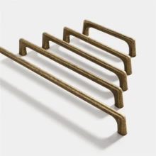 1 pieza/5 piezas Manijas de puerta de muebles de aleación de cobre marrón vintage, perillas de cajón de níquel antiguo, tiradores de armario, herrajes de puerta de muebles de orificio único, distancia entre centros de 96 mm, 128 mm, 160 mm, 192 mm, 320 mm - Multicolor - Ver 2