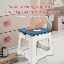 Lightweight Design, Foldable To A Flat State, Easy To Store Or Carry Around, Folding Stool, Adult Folding Step Stool, Folding Stool, Suitable For Living Room, Kitchen And Bathroom, Portable Travel Camping Stool (Medium) - 灰色 - 查看 6