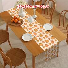 1/20 buc. Șervețel de masă de toamnă, stil simplu de zi cu zi, șervețel de masă cu model de dovleac, potrivit pentru restaurante, bucătării, petreceri de sărbători, potrivire perfectă pentru decorarea casei, șervețel de masă dreptunghiular, stil nou de toamnă
