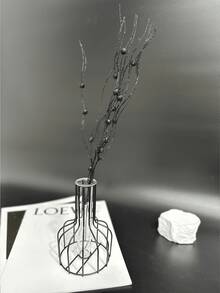 1 pieza/4 piezas/8 piezas Rama artificial con brillo y bayas, flor falsa linda para decoración del hogar, adecuada para festival, boda, fiesta, hogar, comedor, dormitorio, regalo de Navidad, accesorios de decoración de ratán, decoración de árbol y planta de Navidad, decoración navideña interior y exterior, decoración de habitación, decoración de Halloween