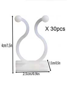 30 件隐形挂钩，适用于常春藤、植物攀爬固定器、壁挂式藤架夹 - 彩色 - 查看 2