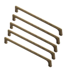 1 pieza/5 piezas Manijas de puerta de muebles de aleación de cobre marrón vintage, perillas de cajón de níquel antiguo, tiradores de armario, herrajes de puerta de muebles de orificio único, distancia entre centros de 96 mm, 128 mm, 160 mm, 192 mm, 320 mm - Multicolor - Ver 8