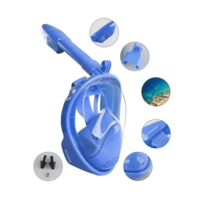 Máscara Mergulho Snorkel Full Face Com Suporte Câmera Para Adulto e Crianças