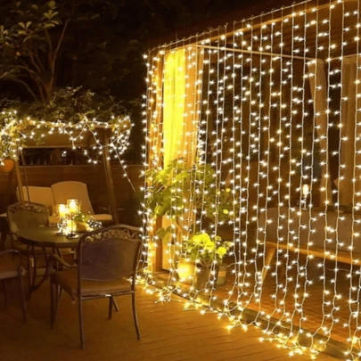 LED Fairy Lights, Waterfall Lights 1m/4.92ft, 3m/9.84ft, 6m/19.69ft, 10m/32.8ft, Fairy Light Garland For Window, Yard, Wedding, Christmas Decoration