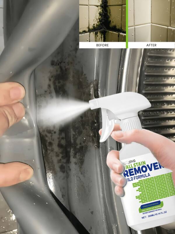 JAYSUING رذاذ جايسوينج لإزالة العفن من الجدران 300 مل - صديق لمعجون الأسمنت/جل السيليكا/السدادات، يزيل العفن، رائحة العفن في القبو/البقع الصعبة من الماء العسر، قابل للتطبيق على الجدران/غسالات الملابس/الستائر، قابل للتطبيق على حمام المنزل بأكمله/القبو/نظام التكييف مقاوم للعفن، قابل للتطبيق على ورق الحائط/أقمشة التاتامي صديق لأدوات التنظيف المنزلية