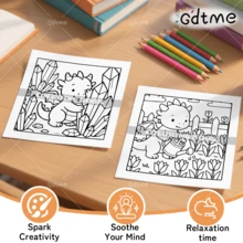 1 Libro "Trascorri una giornata con il drago" Libro da colorare per bambini, 24 pagine (copertina perla) - Carta più spessa migliorata, sollievo dallo stress, pratica di coordinazione dei colori, giocattolo per la pittura Montessori, regalo creativo, linee ruvide facili da colorare, libro da colorare semplice e audace. - 20x20cm 24 pagine - Visualizzare 8