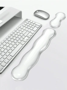 1 Bộ đệm kê tay hình sóng trong suốt cho bàn di chuột, bàn phím, đệm kê tay - Mát mẻ và thoải mái - Nhiều màu - Xem 1