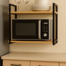 Prateleira Suspensa Nicho Industrial 60cm Suporte Microondas