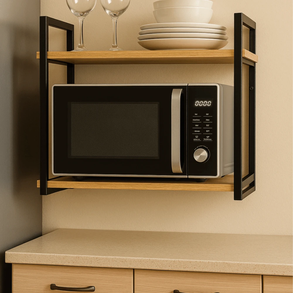 Prateleira Suspensa Nicho Industrial 60cm Suporte Microondas