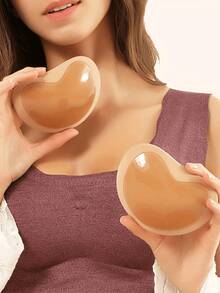 1 件女士隐形填充魔术胸垫海绵胸罩，丰胸垫，泳衣硅胶胸垫，乳头遮瑕贴，可水洗可重复使用，易于佩戴，防水防汗 - 彩色 - 查看 2