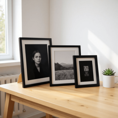Kit 3 Porta Retratos Duo 10x15 15x20 e 20x25 com Paspatur Branco Decoração Mesa e Parede Clean MDF e Acetato