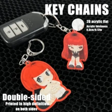 JENNIE Ruby CQBI 风格亚克力钥匙扣，Kpop BLACK PINK“粉丝艺术”图案，汽车钥匙扣挂件钥匙链手机包挂件礼物，送给“RUBIES”的特别礼物 - RUBY - 查看 3