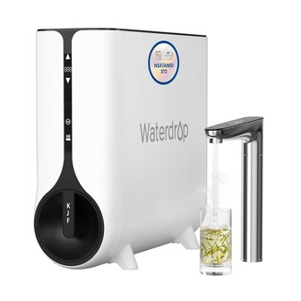 Waterdrop Reverse Osmosis Instant Hot Water RO Filter System, 600 GPD, 2271L, Tankless, 2:1 Pure To Drain, Under Sink, TDS Reduction, Smart LED Faucet, WD-KJ600/WD-K6