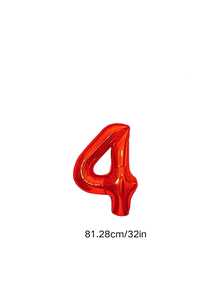 Paw Patrol 32" Paw Patrol Themed Candy Red Number 5 Foil Balloons, 5pcs/Set, Birthday Party Decorations