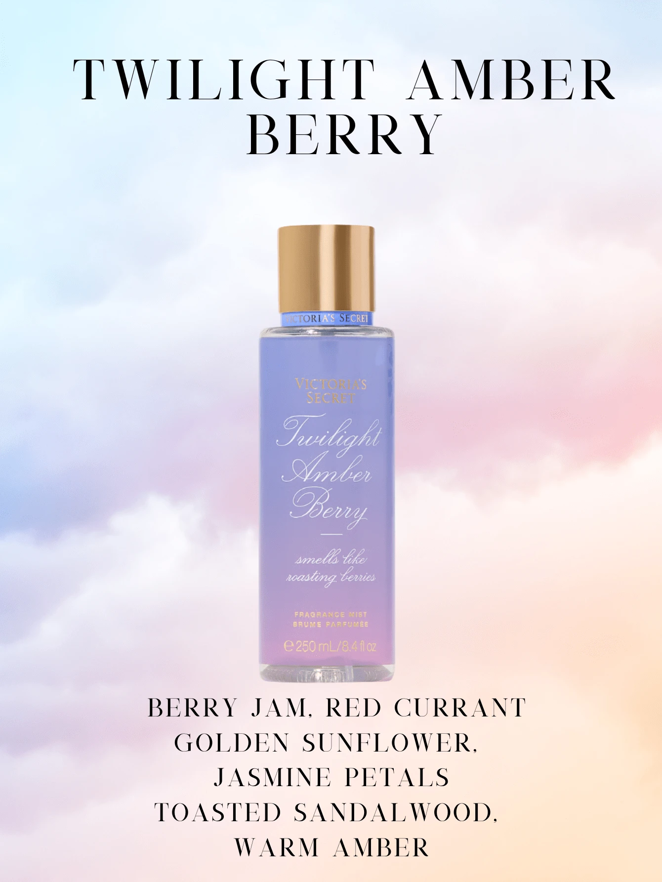 Victoria's Secret Victoria's Secret VS Body Mist Fine Fragrances Pink Perfume Dreamy Petals Sunlit Sparkling Blooms - 暮光琥珀莓 - 查看 1