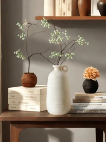 1 Peça Vaso Cerâmico Estilo Medieval Clássico com Boca Fina e Alça, Pode Conter Água, Adequado para Decoração de Estilo Centro-Asiático