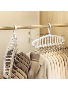 1 buc. Cuier de haine multifuncțional care economisește spațiu, organizator de dulap din plastic, cuier de haine portabil și pliabil pentru depozitarea în dulap, articole esențiale de călătorie