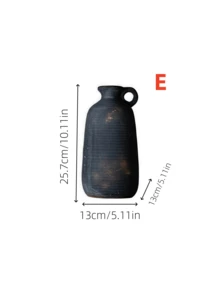 1 Peça Vaso Cerâmico Estilo Medieval Clássico com Boca Fina e Alça, Pode Conter Água, Adequado para Decoração de Estilo Centro-Asiático