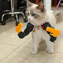 3D Muscle Arm Cat Costume, Realistic Printed Muscle Design, Suitable For Cosplay, Halloween Party And Theme Events, Vibrant Colors And Durable Material, Ideal Choice For Halloween Enthusiasts