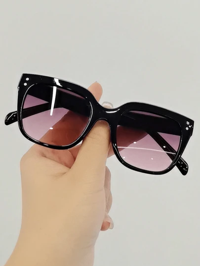 1 Pair Of Stylish Square Frame Eyeglasses For Children Aged 3-14