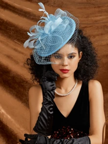 1Pc Ffascinators Hats For Women Fancy Tea Party Hats 2024 Elegant 1950s Kentucky Derby Hats Feather Hair Clip For Bride Wedding Party Birdcage Veil Headband Flower 1920s Headpiece For Horse Race Vintage Bridgerton Fedora Beret Hats 50s Outfit Church Hats Black Veil For Funeral 1940s Dresses Victorian Hat Pillbox Hats Lolita Accessories For Women Girl Birthday Mother's Day Halloween Christmas Gift - Style a - View 17