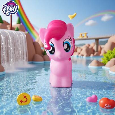  1PC Hasbro Officially Licensed  Cute And Dreamy Style  Money Box Savings Jar Storage Ornament Teen Home Gift Collection 3D Shape Rainbow Mane Horn Element Cartoon Merchandise Christmas Birthday General Gift