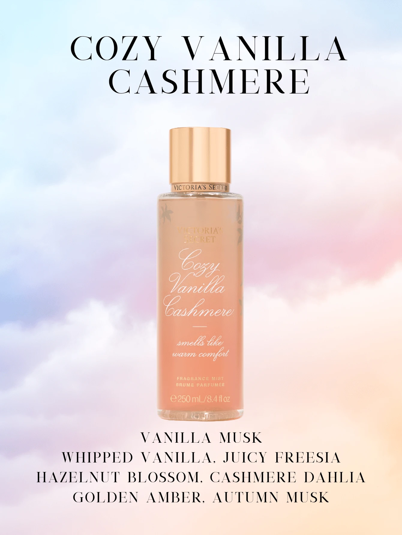 Victoria's Secret Victoria's Secret VS Body Mist Fine Fragrances Pink Perfume Dreamy Petals Sunlit Sparkling Blooms - 舒適香草羊絨 - 查看 1