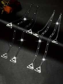 2 件/套可调节水钻胸罩肩带饰品胸罩配件肩链女士适用狂欢 - 彩色 - 查看 12