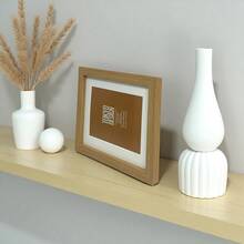 Kit 2 Duo Photo Frames 10x15 And 15x20 With White Mat, Table And Wall Decoration, Clean MDF And Acetate - Gỗ sáng - Xem 7