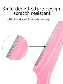 100 件眉毛修剪器、脱毛刀、带防刮保护装置的脱毛刀、面部和身体毛发修剪器、长柄眉毛修剪器、女士脱毛工具、身体毛发修剪器和面部和眉毛剃须刀、长柄锋利刀片简易眉毛修剪工具 - 黑色 - 查看 5