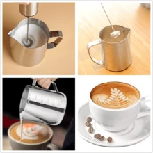 Espumador de Leite Recarregável de Aço Inoxidável 800mAh, 2 Velocidades para Latte, Cappuccino, Espresso, Uso Doméstico e de Barista