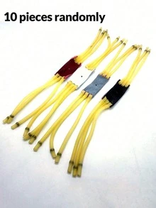 1/2/4/6/10pcs Rubber Band Tri-Card Six-Strand Beaded Rubber Band Set, Slingshot Rubber, Resistance Band