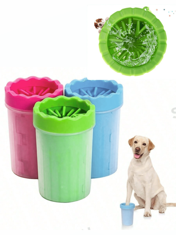 1 Pc Pet Paw Washing Cup, Dog Cat Cleaning Products, Blue Large Silicone Brush, 360 Degree Deep Cleaning Without Dead Ends, Detachable Design For Easy Cleaning, Foot Paw Cleaning Cup